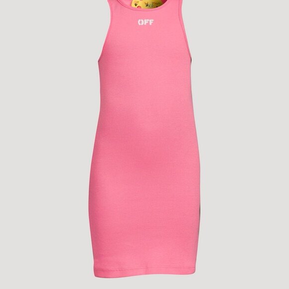 OFF-WHITE : Off Stamp Ribbed Tank Dress - Picture 1 of 11